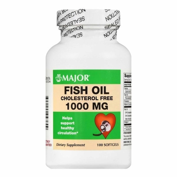 Major Pharmaceuticals Omega 3 Supplement Fish Oil 300-1,000 mg Strength Softgel, 100PK 00904723860 - main